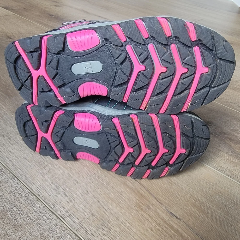 Mountain Warehouse Kids Girls Stampede Waterproof Hiking Shoes Grey Pink US Sz 2